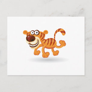 Cartoon baby tiger postcard