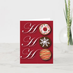 Cartoon baker Doughnut Christmas Cookies HoHoHo Holiday Card