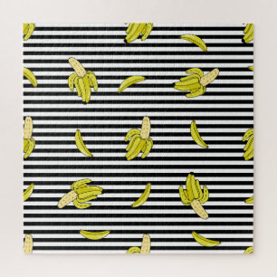Cartoon banana patches: retro style. jigsaw puzzle