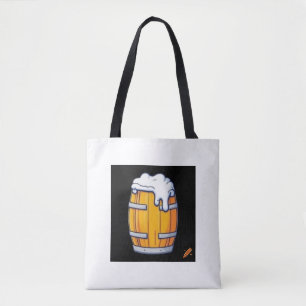 "Cartoon Barrel Beer Design Bag – Fun and Playful