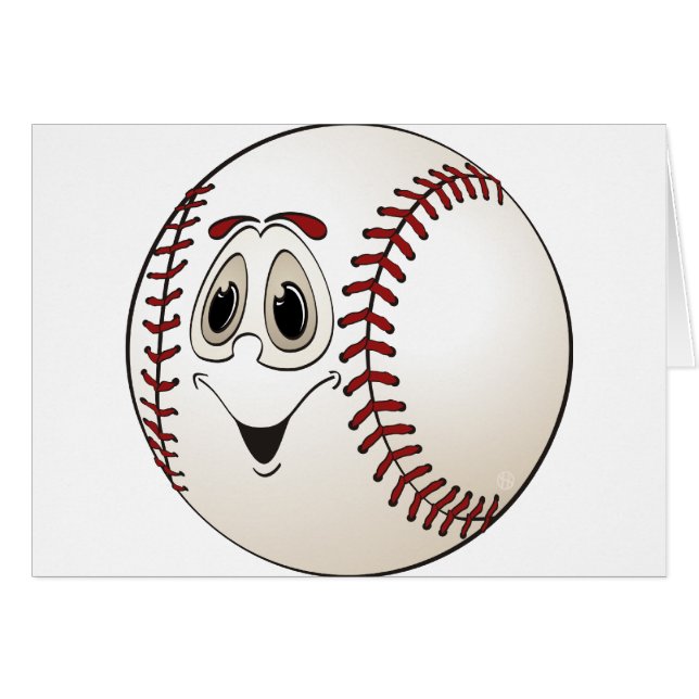 Cartoon Baseball (Front Horizontal)