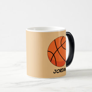 Cartoon Basketball Ball   Add Name Magic Mug