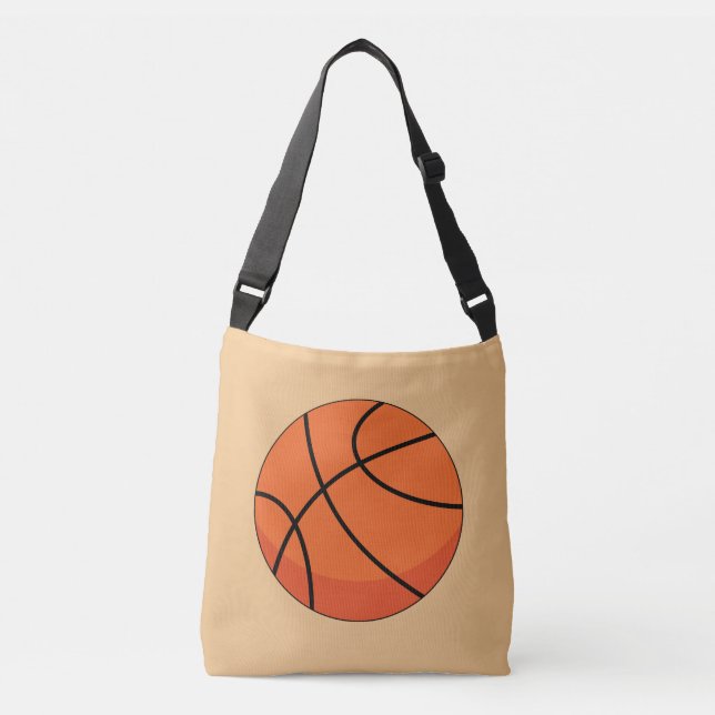 Cartoon Basketball Ball Crossbody Bag (Front)