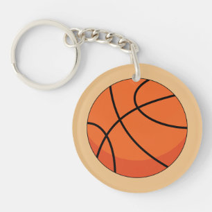 Cartoon Basketball Ball Key Ring