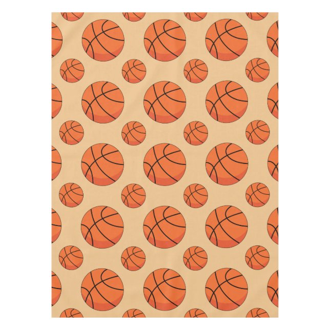 Cartoon Basketball Ball Tablecloth (Front)