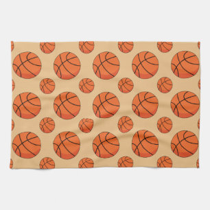 Cartoon Basketball Ball Tea Towel