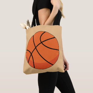 Cartoon Basketball Ball Tote Bag