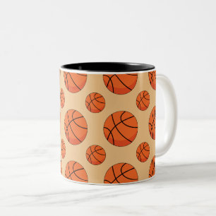 Cartoon Basketball Ball Two-Tone Coffee Mug
