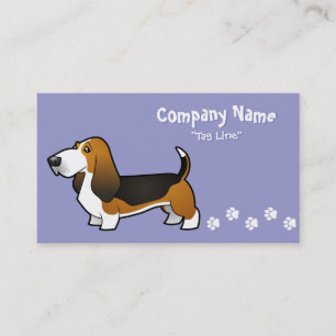 Cartoon Basset Hound Business Card