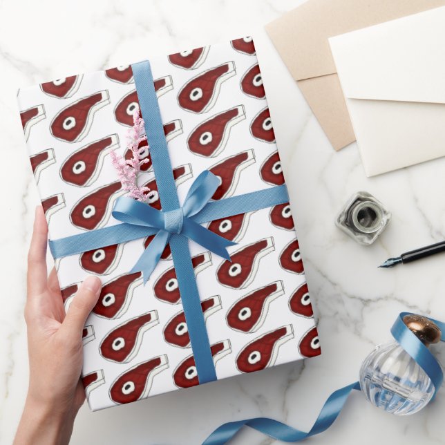 Cartoon BBQ Steak wrapping paper (Gifting)