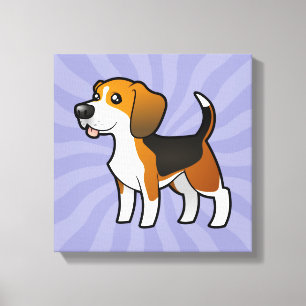 Cartoon Beagle Canvas Print