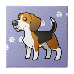 Cartoon Beagle Ceramic Tile