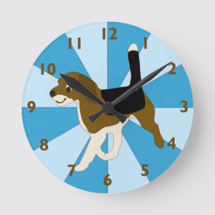 Cartoon Beagle Clock