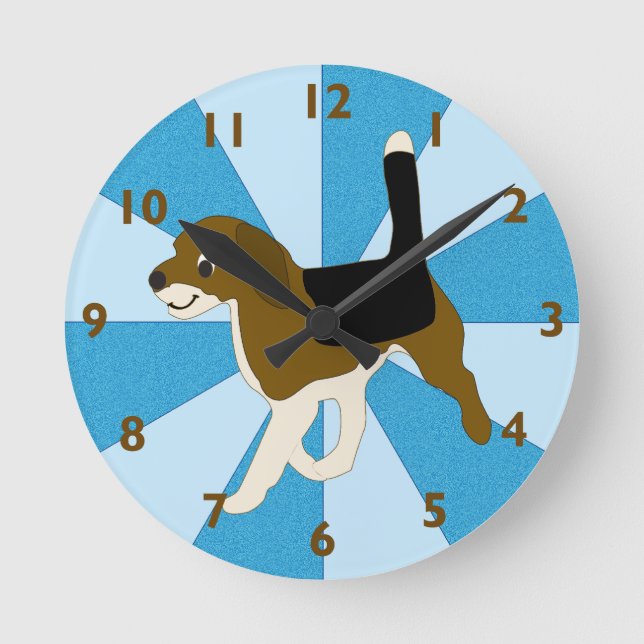 Cartoon Beagle Clock (Front)