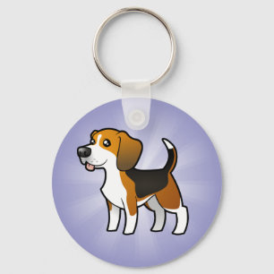 Cartoon Beagle Key Ring