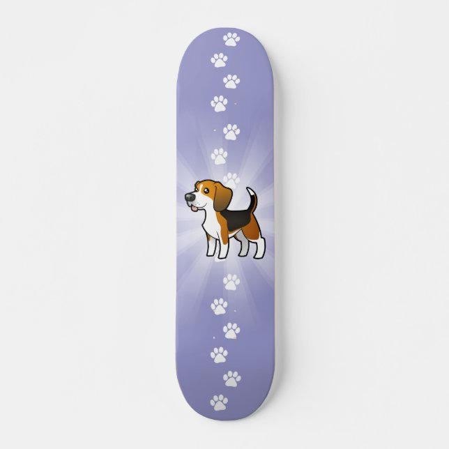 Cartoon Beagle Skateboard (Front)