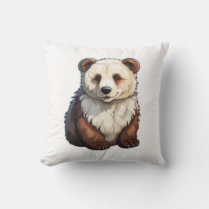 Cartoon bear illustration cushion