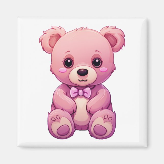 Cartoon bear illustration magnet (Front)