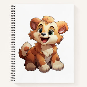 Cartoon bear illustration notebook