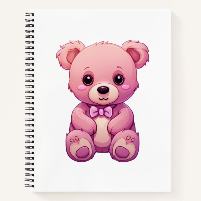 Cartoon bear illustration notebook (Front)