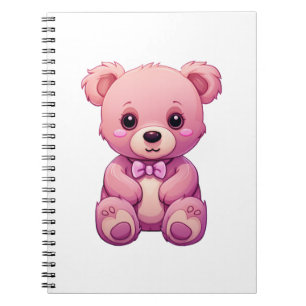 Cartoon bear illustration notebook