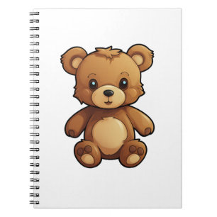 Cartoon bear illustration notebook