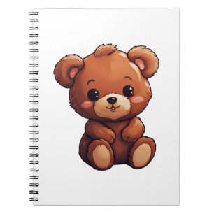 Cartoon bear illustration notebook