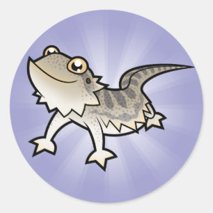 Cartoon Bearded Dragon / Rankin Dragon Classic Round Sticker