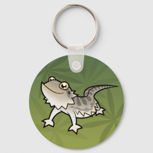 Cartoon Bearded Dragon / Rankin Dragon Key Ring