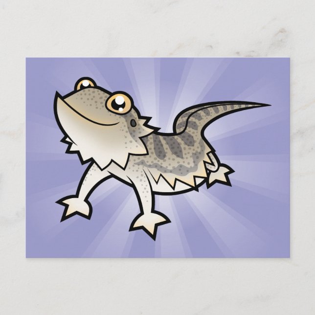 Cartoon Bearded Dragon / Rankin Dragon Postcard (Front)