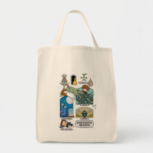 Cartoon Beasts In Habitats Tote Bag