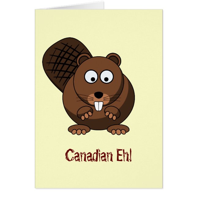 Cartoon Beaver Card (Front)