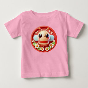 🐝 Cartoon Bee Baby Gift For Cute Floral Outfit 🐝 T-Shirt