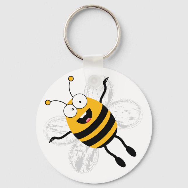 Cartoon Bee Key Ring (Front)