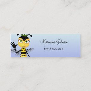 Cartoon Bee Skinny Profile Card