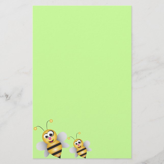 Cartoon Bee Stationery (Front)