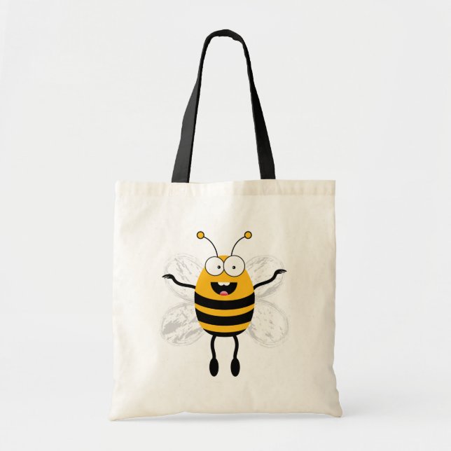 Cartoon Bee Tote Bag (Front)