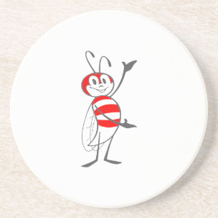 Cartoon Bee Vector Coasters