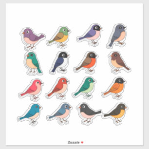Cartoon Bird Decor Stickers for Gifts & Planner