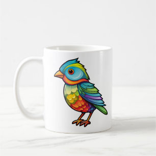 Cartoon bird illustration coffee mug