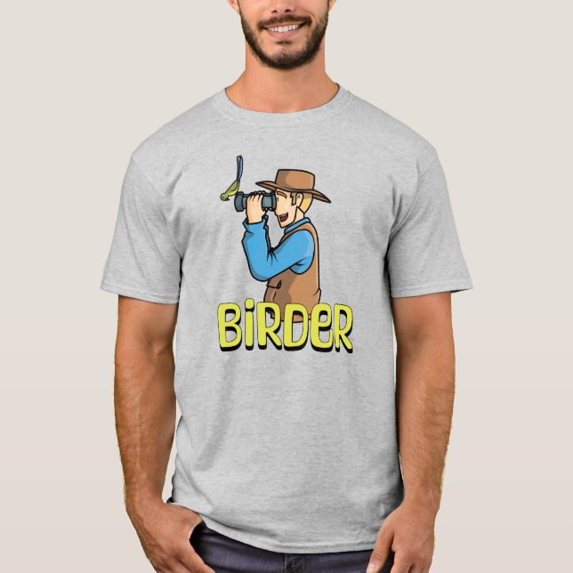 Cartoon Birder T-Shirt (Front)