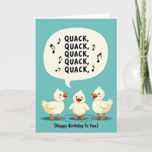 Cartoon Birds Birthday Card