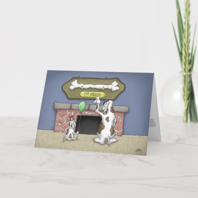 Cartoon Birthday Cards: Dogs Day Card (Front)