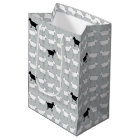 Cartoon black and white sheep mono gift bag