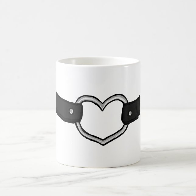 Cartoon Black Choker Necklace Coffee Mug (Center)
