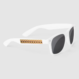 Cartoon Blackbird Eating An Ice Cream Pattern Sunglasses