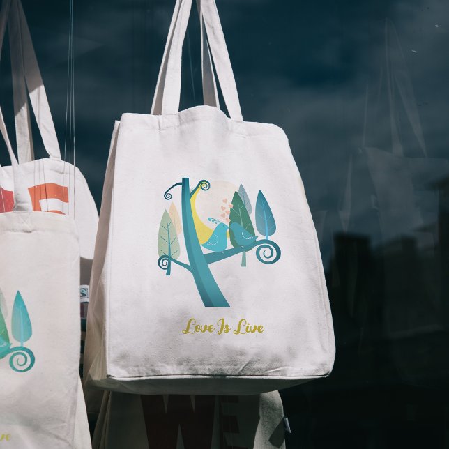 Cartoon blue birds Tote Bag (Cartoon blue birds Tote Bag
)