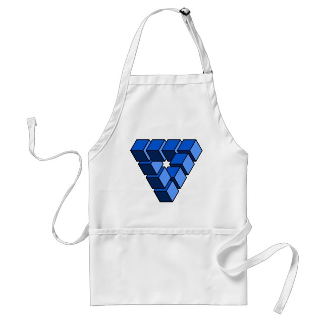 Cartoon Blue Black Toy Blocks Triangle Vector Art Standard Apron (Front)