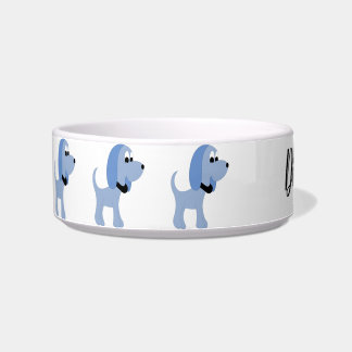 Cartoon blue dog Diva Dog Bowl