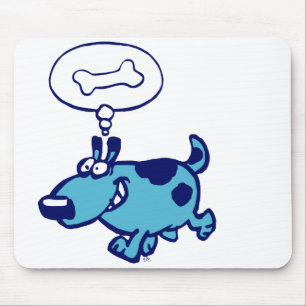 Cartoon Blue Dog mousepad